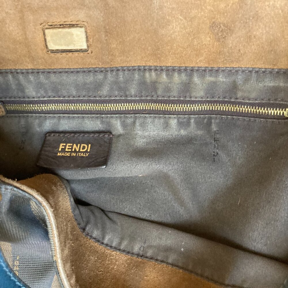 CLASSIC Fendi Pequin Borsa Hobo Shoulder Bag Pequin Stripes w/Authenticity Card - Picture 15 of 16